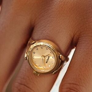 NEW Invicta Angel Women's Ring Watch - 17.5mm, Gold (44483) #0427